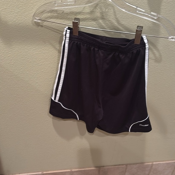 Adidas Black and White Athletic Shorts with Signature Stripes - Picture 8 of 9